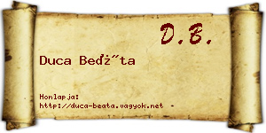 Duca Beáta névjegykártya